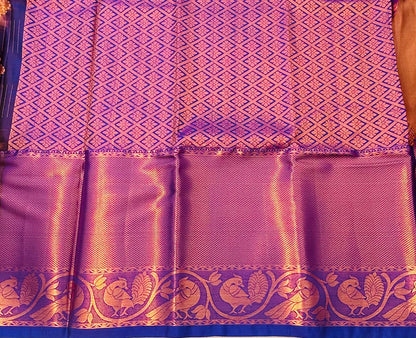 BROWN KANJIVARAM SILK SAREE