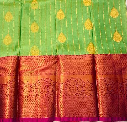 LIGHT GREEN KANJIVARAM SAREE