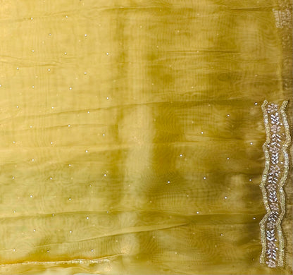 YELLOW DESIGNER WORK SAREE