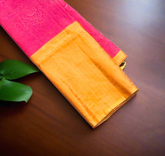 DARK PINK KANJIVARAM SOFT SILKS