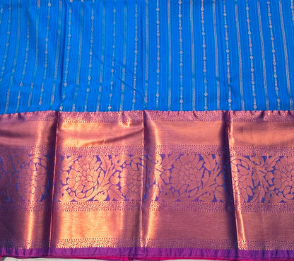 BLUE  KANJIVARAM SILK SAREE