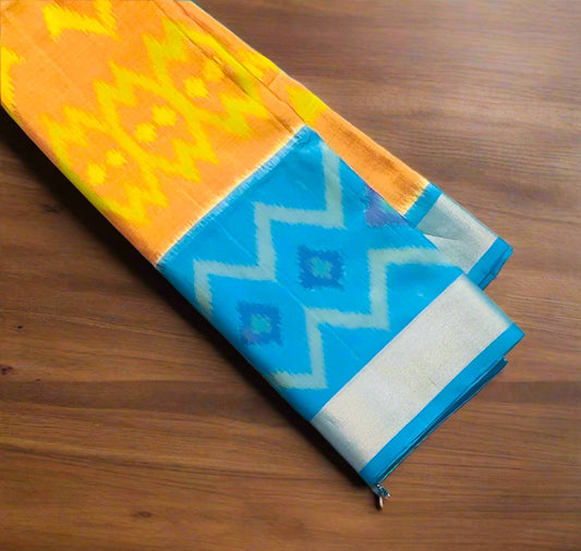 MANGO YELLOW  KANJIVARAM SOFT SILK