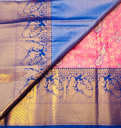 PINK TISSUE KANJIVARAM SILK SAREE