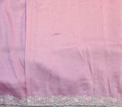 BABY PINK DESIGNER WORK SAREE