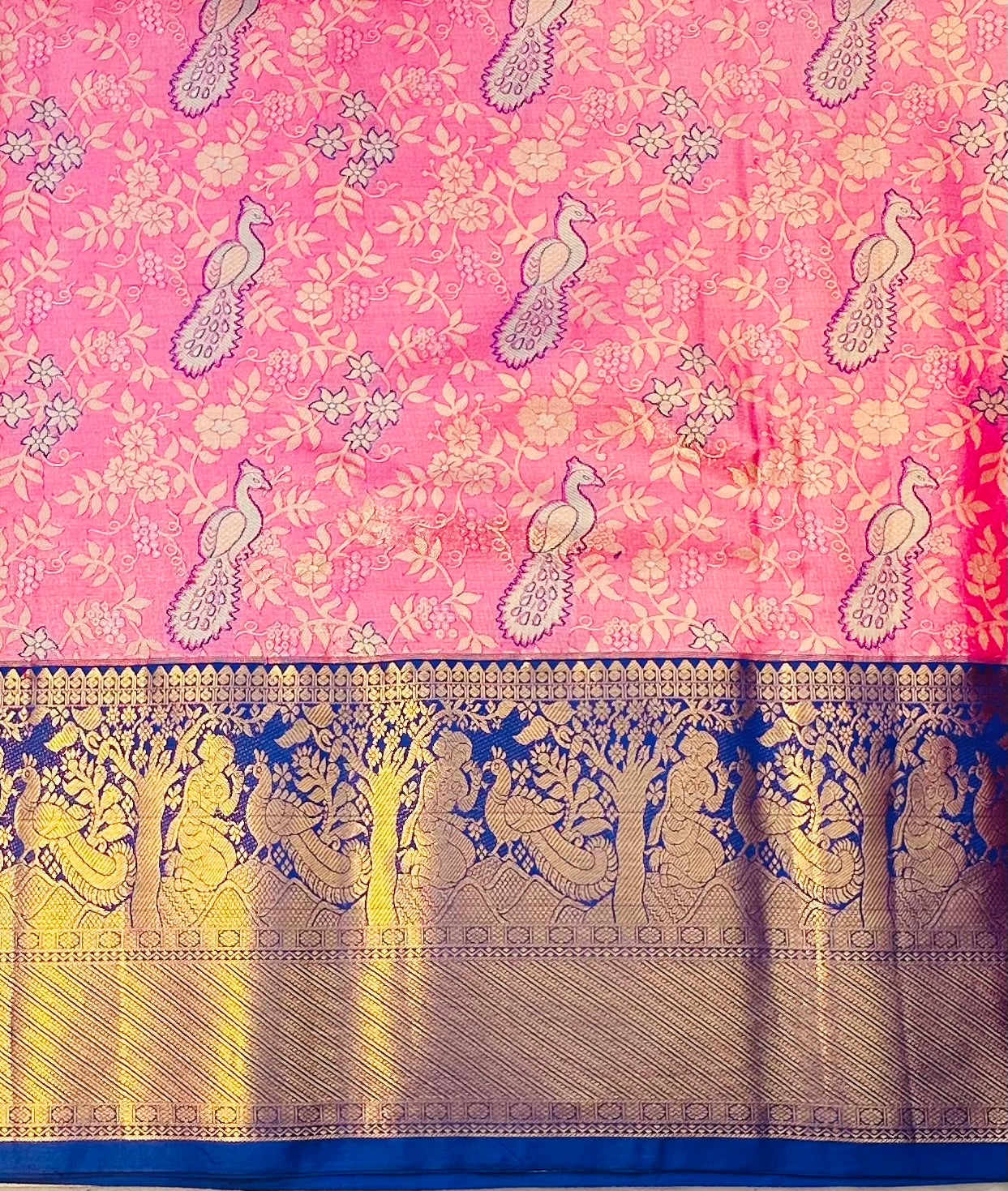 PINK TISSUE KANJIVARAM SILK SAREE