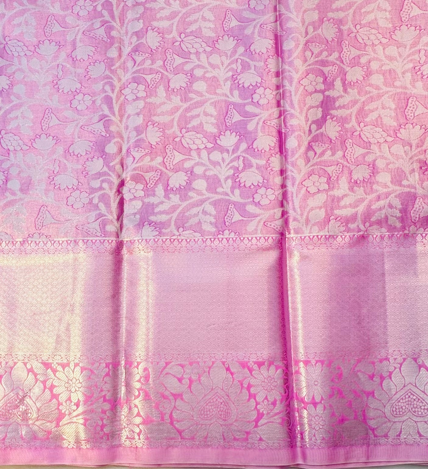 LAVENDER TISSUE KANJIVARAM SILK SAREE