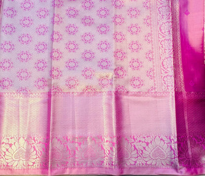 LAVENDER TISSUE KANJIVARAM SILK SAREE