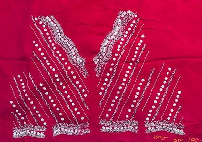 PEACH DESIGNER WORK SAREE