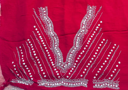 PEACH DESIGNER WORK SAREE