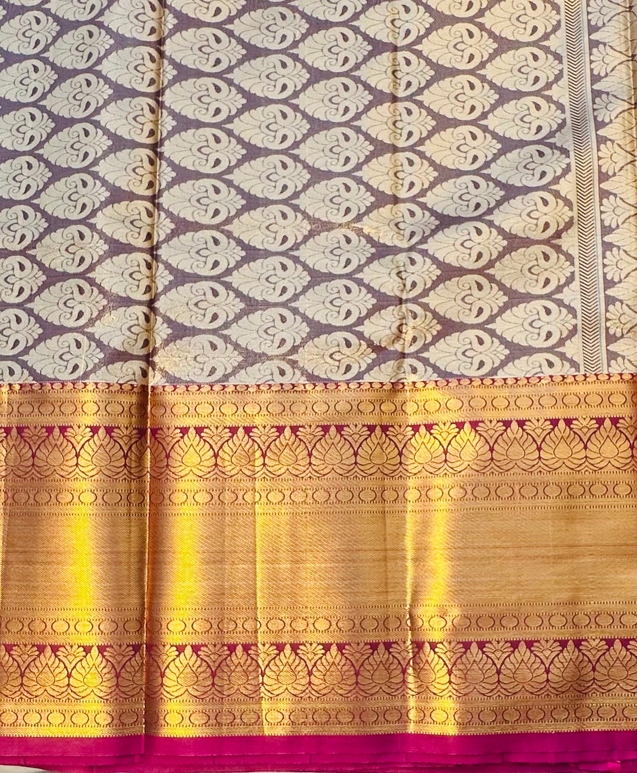 BROWN TISSUE KANJIVARAM SILK SAREE
