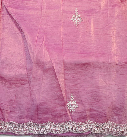 LAVENDER   DESIGNER WORK SAREE PREMIUM