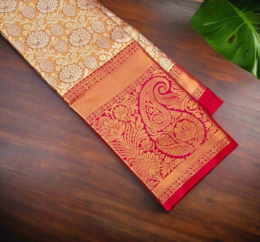 COPPER KANJIVARAM SAREE