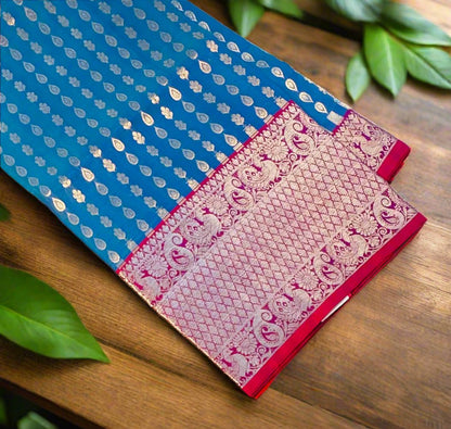 ROYAL BLUE PURE VENKATAGIRI SILK SAREE