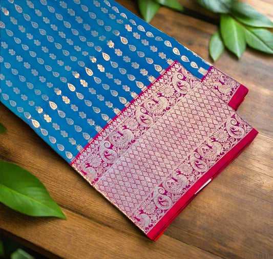 ROYAL BLUE PURE VENKATAGIRI SILK SAREE
