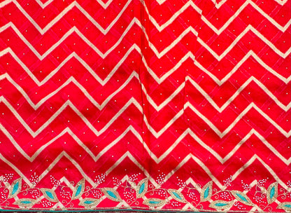 RED DESIGNER WORK SAREE PREMIUM
