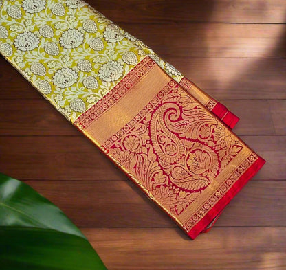 BROWN TISSUE KANJIVARAM SAREE