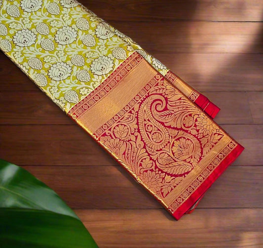 BROWN TISSUE KANJIVARAM SAREE