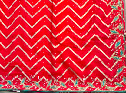RED DESIGNER WORK SAREE PREMIUM