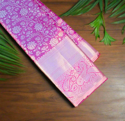 LAVENDER TISSUE KANJIVARAM SILK SAREE