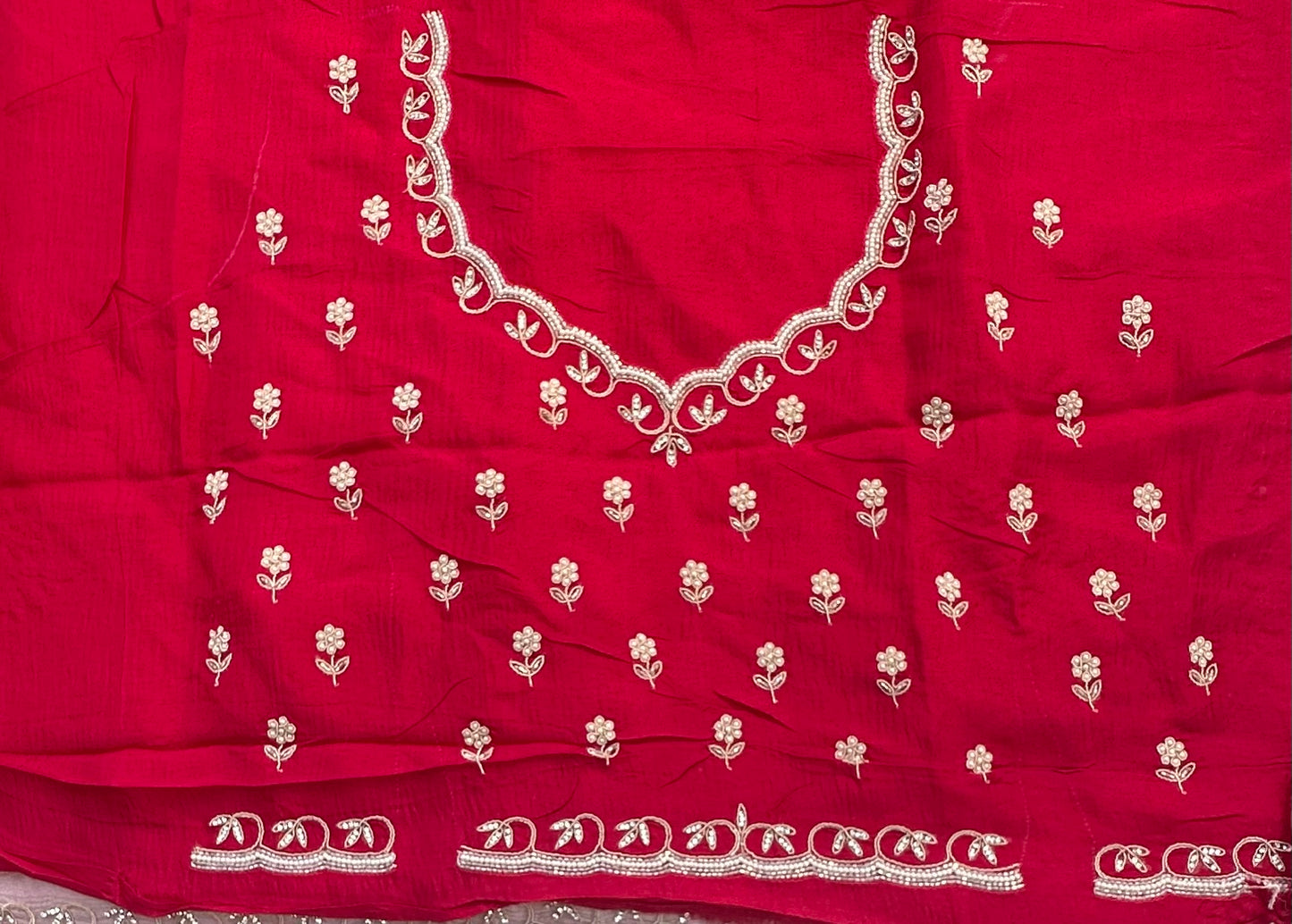 BABY PINK DESIGNER WORK SAREE PREMIUM