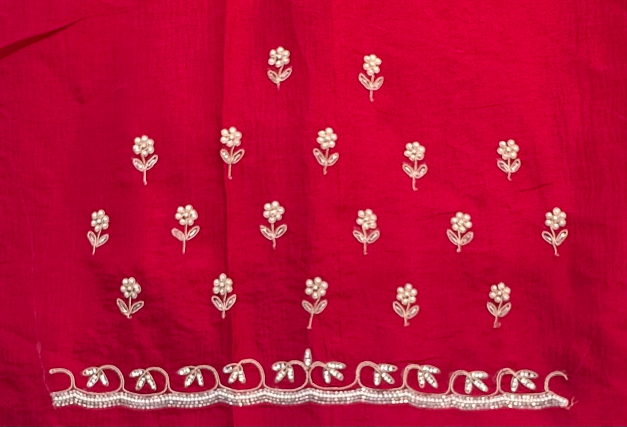 BABY PINK DESIGNER WORK SAREE PREMIUM