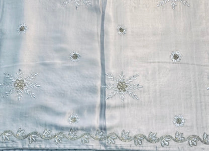 STEEL GREY DESIGNER WORK SAREE PREMIUM