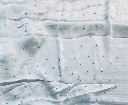 STEEL GREY DESIGNER WORK SAREE PREMIUM