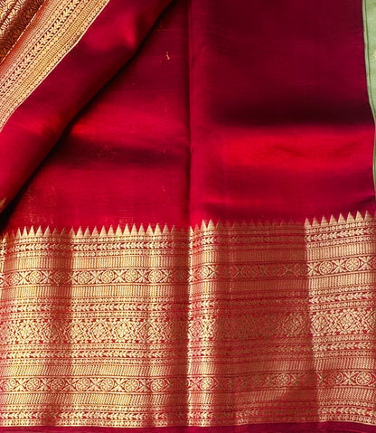 PASTEL GREEN BANARAS PURE FANCY
