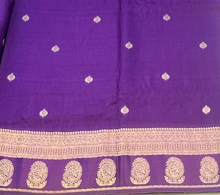 PURPLE BANARAS CRAPE