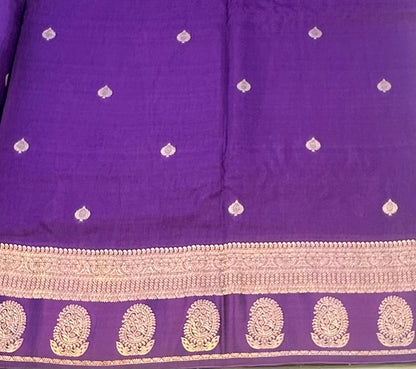 PURPLE BANARAS CRAPE
