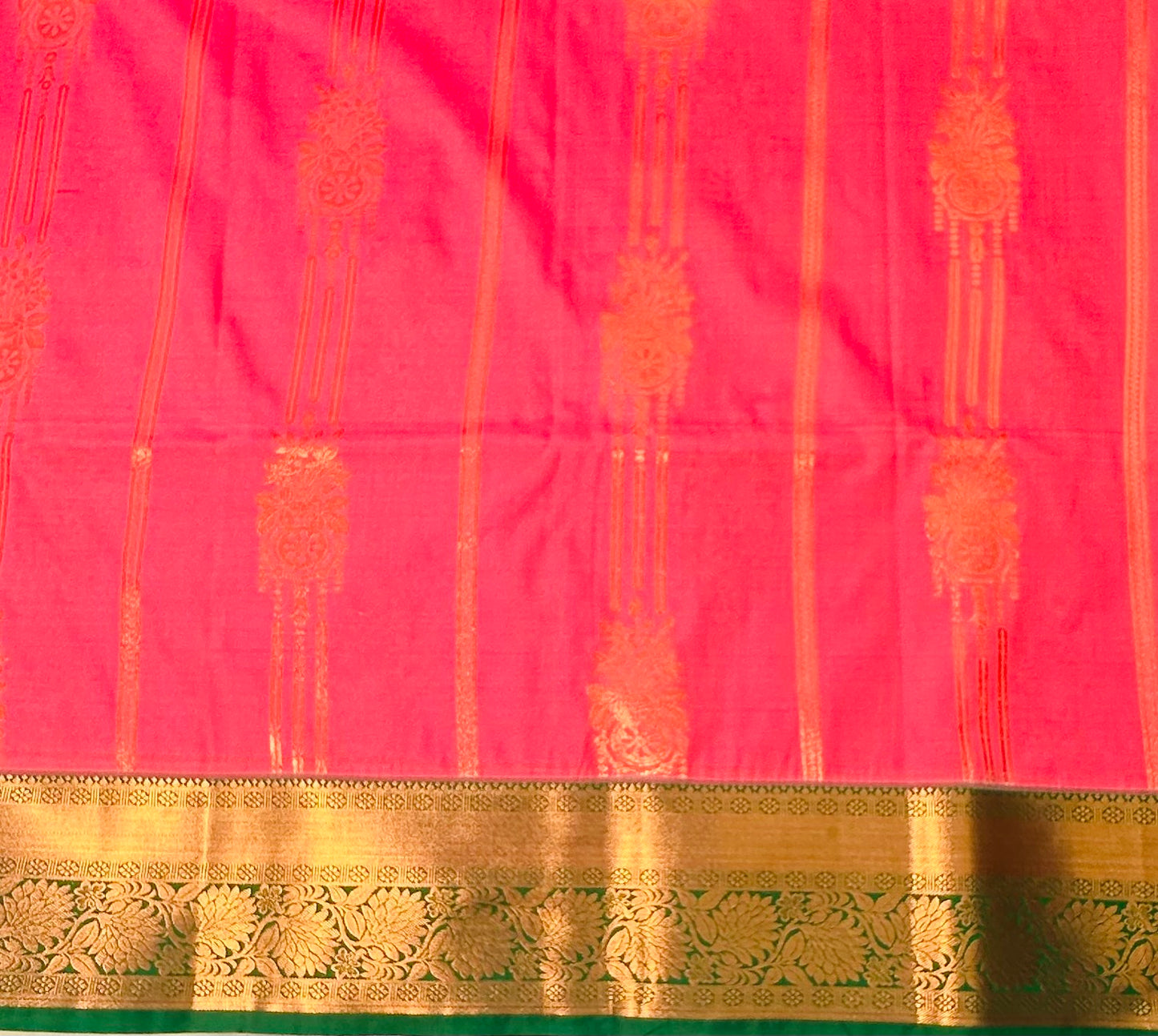 ONION PINK KANJIVARAM SILK  SAREE