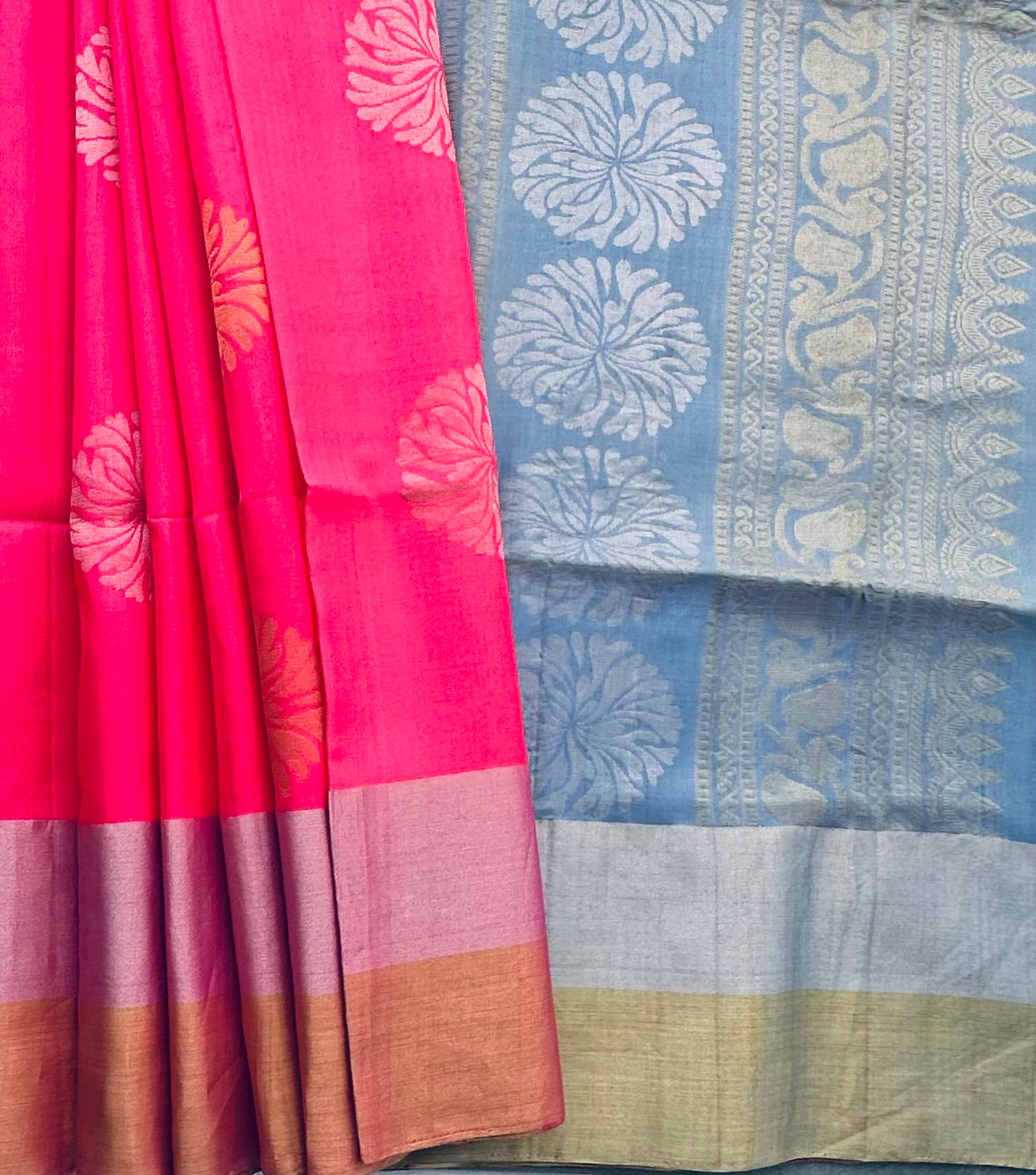 ONION PINK ND GREY KANJIVARAM SOFT SILK