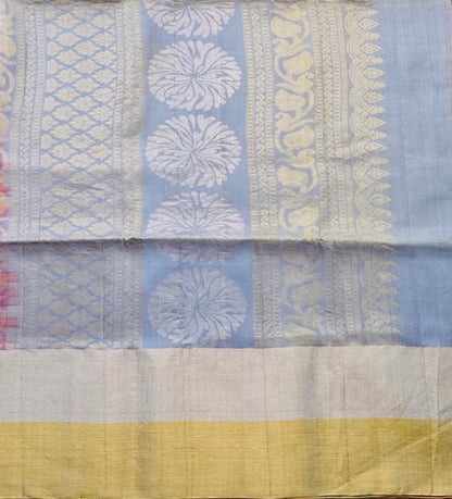 ONION PINK ND GREY KANJIVARAM SOFT SILK