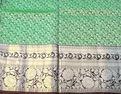 GREEN PURE KANJIVARAM SILK SAREE PREMIUM