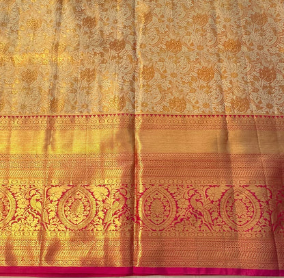 ORANGE GOLD KANJIVARAM SILK