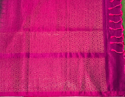 MEHENDI GREEN KANJIVARAM SILK SAREE