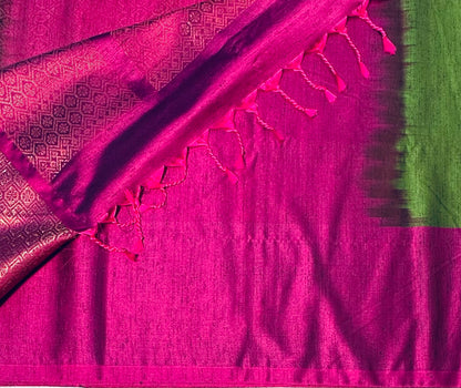MEHENDI GREEN KANJIVARAM SILK SAREE
