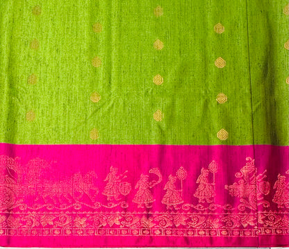MEHENDI GREEN KANJIVARAM SILK SAREE