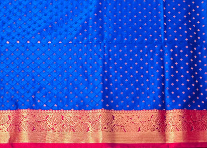 BLUE  KANJIVARAM SILK SAREE