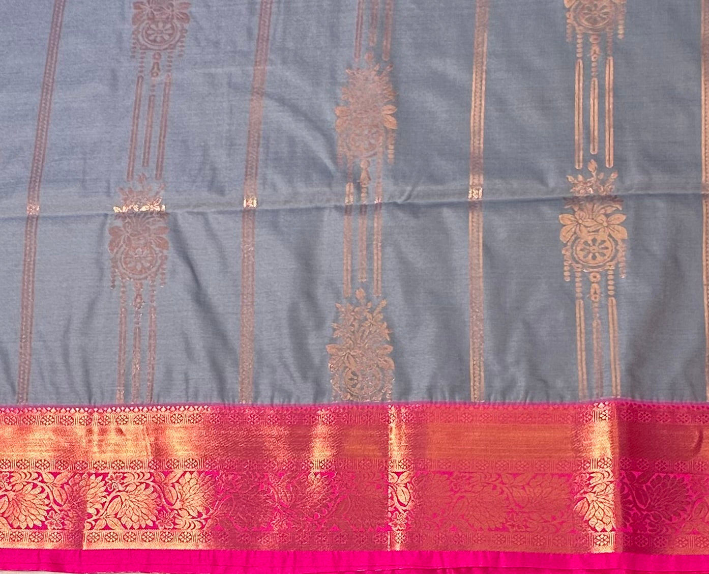 GREY KANJIVARAM SILK SAREE
