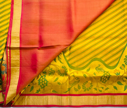 YELLOW  PURE VENKATAGIRI SILK SAREE