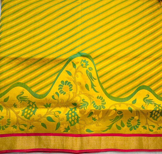 YELLOW  PURE VENKATAGIRI SILK SAREE