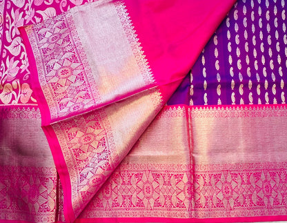 PURPLE ND PINK PURE VENKATAGIRI SILK SAREE