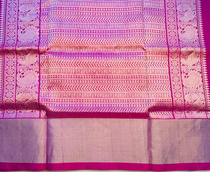 GREE ND PINK PURE VENKATAGIRI SILK SAREE