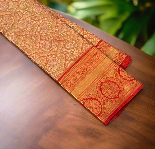 ORANGE KANJIVARAM SILK