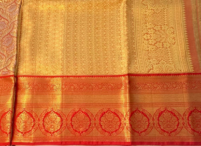 ORANGE KANJIVARAM SILK