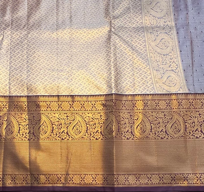 SKY BLUE TISSUE KANJIVARAM SILK SAREE