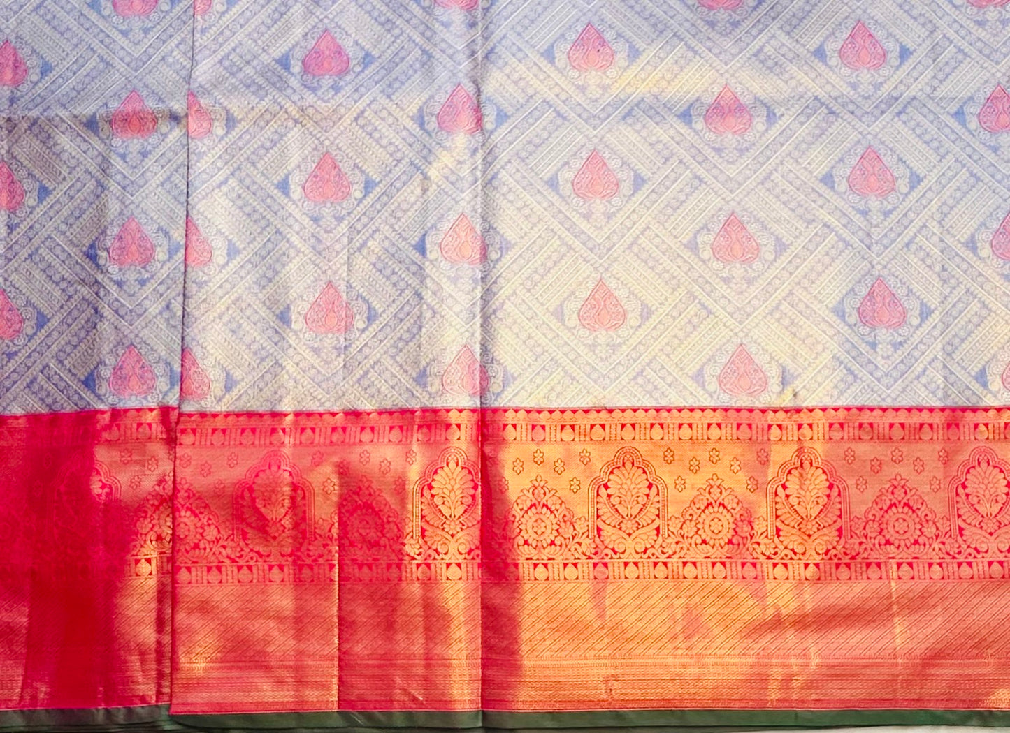 LAVENDER PINK TISSUE KANJIVARAM SILK SAREE