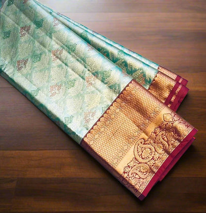 GREEN TISSUE KANJIVARAM SILK SAREE