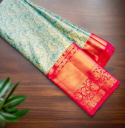 GREEN TISSUE KANJIVARAM SILK SAREE